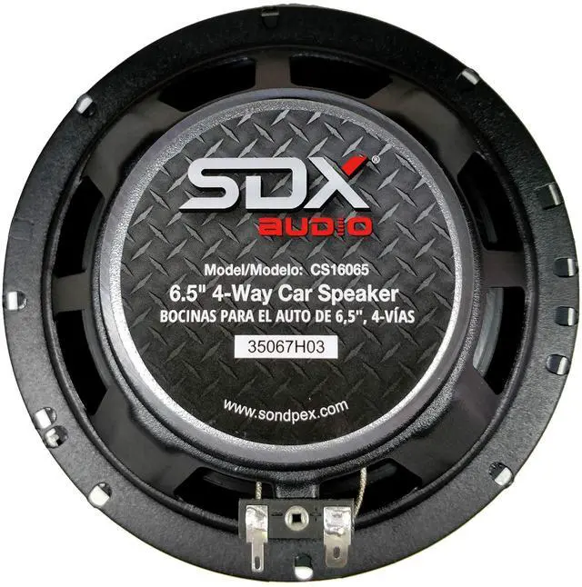 Alt view image 4 of 5 - SDX Audio 6.5" 4-Way Car Speaker (Pair) - Upgraded Premium Car Speaker Set, Car Speakers Set, Coaxial Speakers, Car Stereo Speakers System, Component Speakers, Car Audio Speaker, Dome Tweeter
