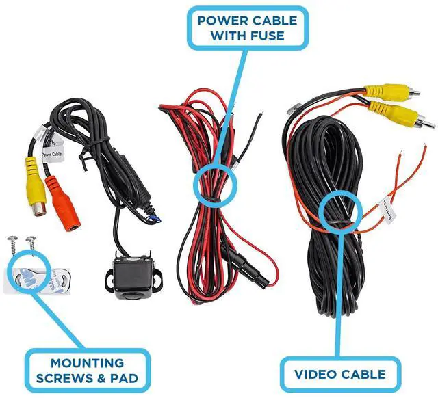 Alt view image 5 of 5 - Jensen BUCAM100J Backup Camera for Car Truck | LED High Definition Picture | Wide Viewing Angle | Parking Guides | IP67 Waterproof Rating