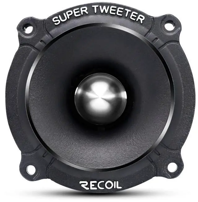 Alt view image 5 of 5 - RECOIL TW250 High Compression Car Bullet Super Tweeters, 1-Inch High Temperature Kapton Voice Coil, Aluminum Frame and Diaphragm, 400 Watts Max, 200 Watts RMS, 4 Ohms, Pair