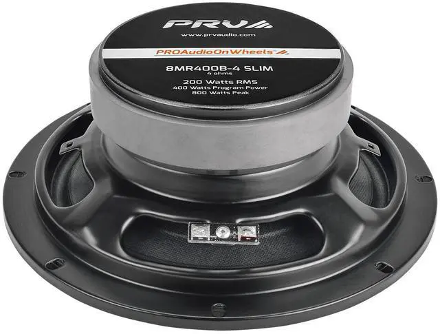 Alt view image 5 of 5 - PRV AUDIO 8 Inch Shallow Midrange Buller Speaker 8MR400B-4 Slim, 4 Ohm, Shallow Mount Car Slim Speakers, 400 Watts Program Power 1.5 in Voice Coil, 200 Watts RMS, Compact for Doors (Single)