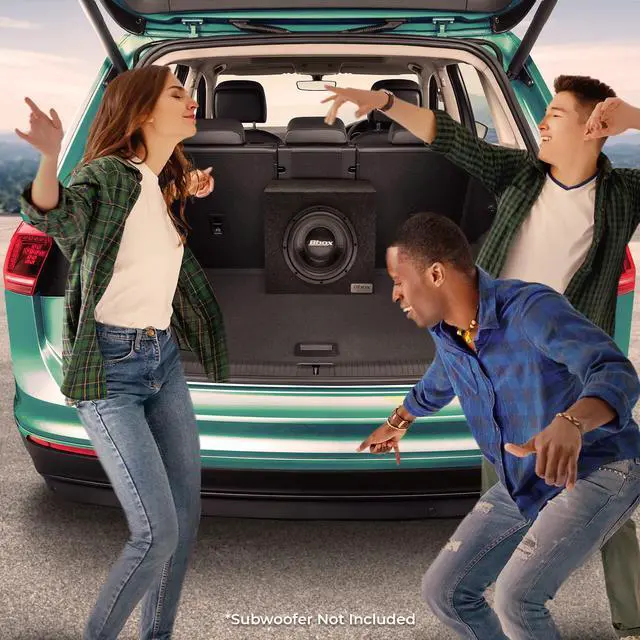 Alt view image 2 of 5 - Bbox Single 10 Inch Subwoofer Sealed Enclosure - Car Subwoofer Box & Enclosures - Premium Subwoofer Box Improves Audio Quality, Sound & Bass - Red & Black Spring Terminals - Charcoal