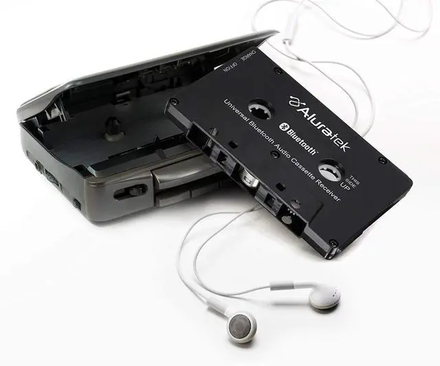 Alt view image 5 of 5 - Aluratek Universal Bluetooth Audio Cassette Receiver, Built-in Rechargeable Battery, Up to 8 Hours Playtime, Audio Receiving up to 33 Feet, ABCT01F