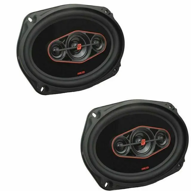 Alt view image 3 of 5 - Cerwin Vega HED Series 6"x9" 4-Way Coaxial Car Speakers, 4, 65W RMS/, Premium Car Audio System, Durable Steel Frame, Superior Sound Quality, Ideal for Enhanced Car Speaker H7694