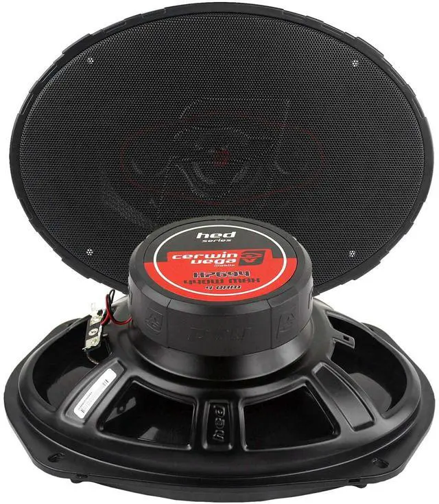 Main image of Cerwin Vega HED Series 6"x9" 4-Way Coaxial Car Speakers, 4, 65W RMS/, Premium Car Audio System, Durable Steel Frame, Superior Sound Quality, Ideal for Enhanced Car Speaker H7694