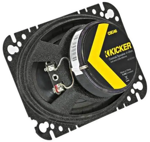 Alt view image 3 of 5 - Kicker 46CSC464 CS-Series CSC46 4x6-Inch (100x160mm) Coaxial Speakers, 4-Ohm (Pair)
