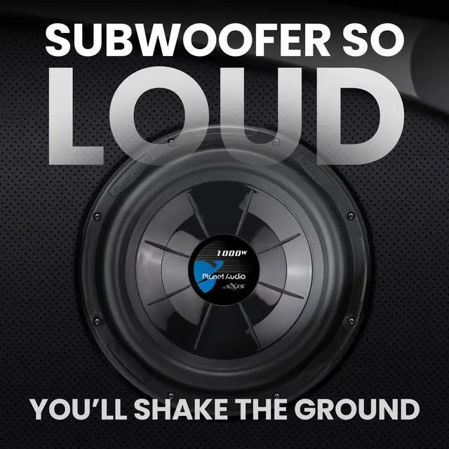 Alt view image 2 of 5 - Planet Audio PX12 Axis Series 12 Inch Car Subwoofer - 1000 Watts Max, Single 4 Ohm Voice Coil, Sold Individually, Hook Up to Amp