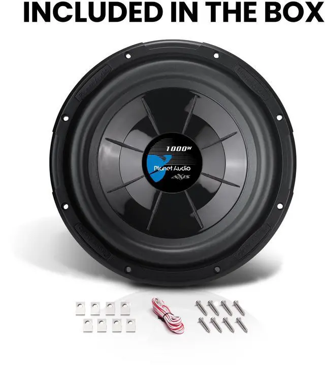 Alt view image 5 of 5 - Planet Audio PX12 Axis Series 12 Inch Car Subwoofer - 1000 Watts Max, Single 4 Ohm Voice Coil, Sold Individually, Hook Up to Amp