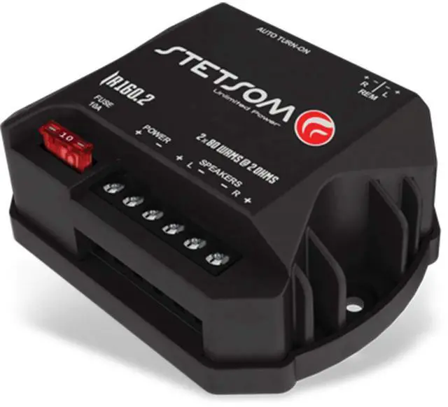 Main image of Stetsom IR 160.2 RCA 2 Ohms Compact Digital Multi-Channel Amplifier, IRON LINE, 160 Watts RMS 160x2, 2 Stable, Digital Car Audio Amp, Full-Range Sound Quality, Crossover, Factory Player Audio Adapter