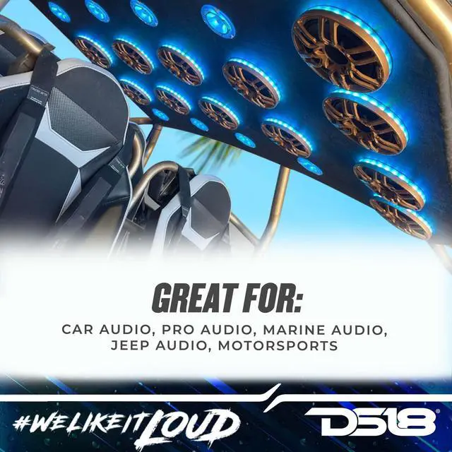 Alt view image 4 of 5 - DS18 NXL-LRING6 RGB LED Mounting Ring for Speakers 6.5" Waterproof - Works with RGB Module (LED-BTC) or Wire to One Color Without Module - Great for Car Audio, Marine Audio, Pro Audio and All Elements