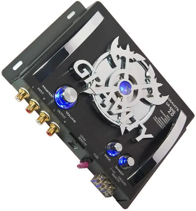 Alt view image 4 of 5 - Gravity GR-BASS 2.0 Car Audio Digital Bass Processor, Bass Maximizer & Sound Restoration, Subsonic Filter, and 15V RMS w/Illumination Light and Bass Knob Control (GR-BASS2.0)