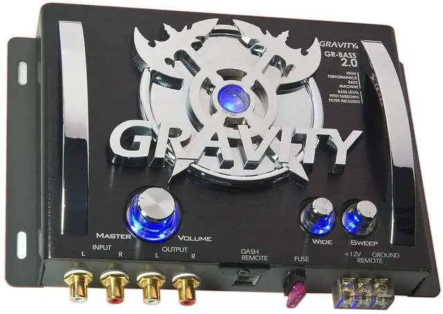 Alt view image 5 of 5 - Gravity GR-BASS 2.0 Car Audio Digital Bass Processor, Bass Maximizer & Sound Restoration, Subsonic Filter, and 15V RMS w/Illumination Light and Bass Knob Control (GR-BASS2.0)