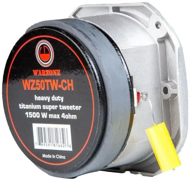Alt view image 3 of 5 - Gravity 2X WZ50TW 1500W Heavy Duty Titanium Super Tweeter Loud Speaker 4-Ohms - Pair (2 Pieces) for Car, Van, ATV, Motorcycle, and Competition