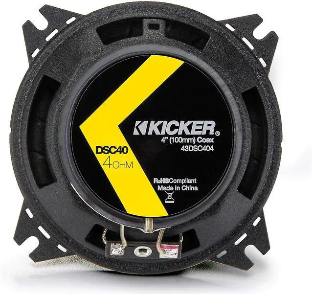 Alt view image 2 of 5 - Kicker DSC40 4-Inch (100mm) Coaxial Speakers, 4-Ohm (Pair)