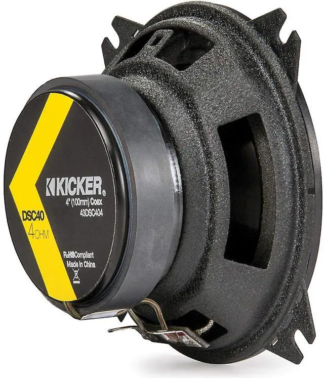 Alt view image 3 of 5 - Kicker DSC40 4-Inch (100mm) Coaxial Speakers, 4-Ohm (Pair)