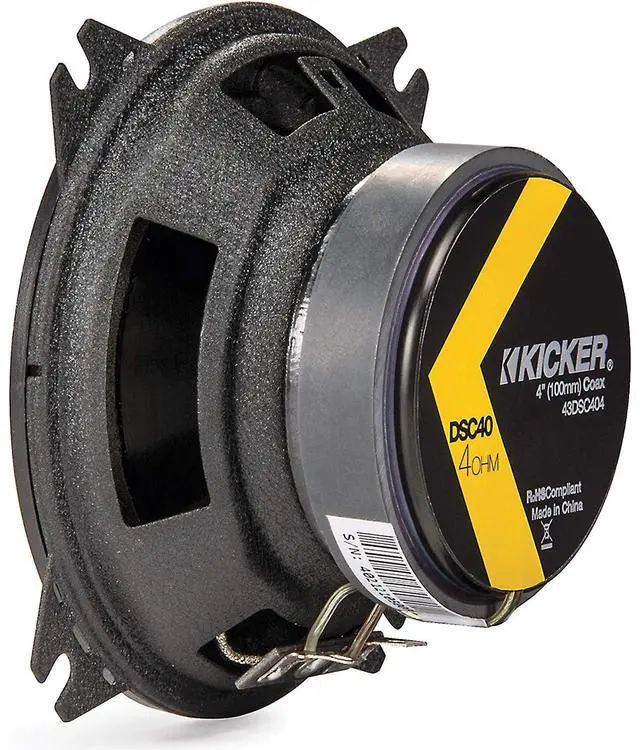 Alt view image 4 of 5 - Kicker DSC40 4-Inch (100mm) Coaxial Speakers, 4-Ohm (Pair)