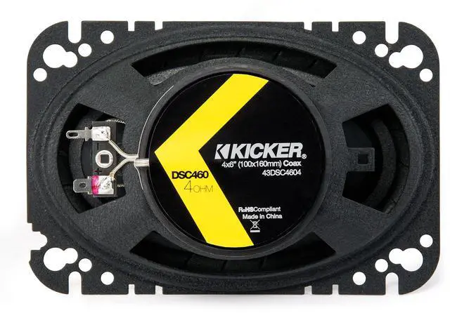 Alt view image 2 of 5 - Kicker DSC460 4x6-Inch (100x160mm) Coaxial Speakers, 4-Ohm (Pair)