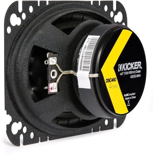 Alt view image 4 of 5 - Kicker DSC460 4x6-Inch (100x160mm) Coaxial Speakers, 4-Ohm (Pair)