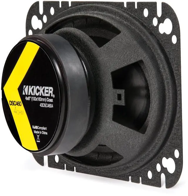 Alt view image 3 of 5 - Kicker DSC460 4x6-Inch (100x160mm) Coaxial Speakers, 4-Ohm (Pair)
