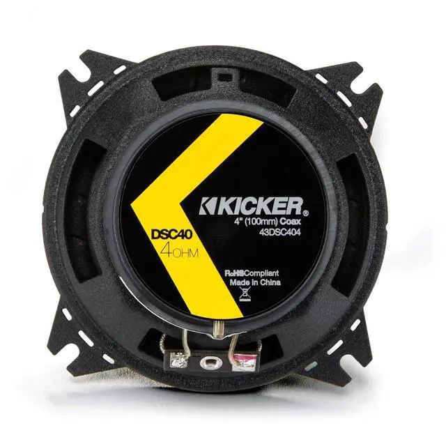 Alt view image 3 of 5 - (2) Kicker 43DSC404 4-Inch 4 Ohm Coaxial Car Speakers - (1) Pair