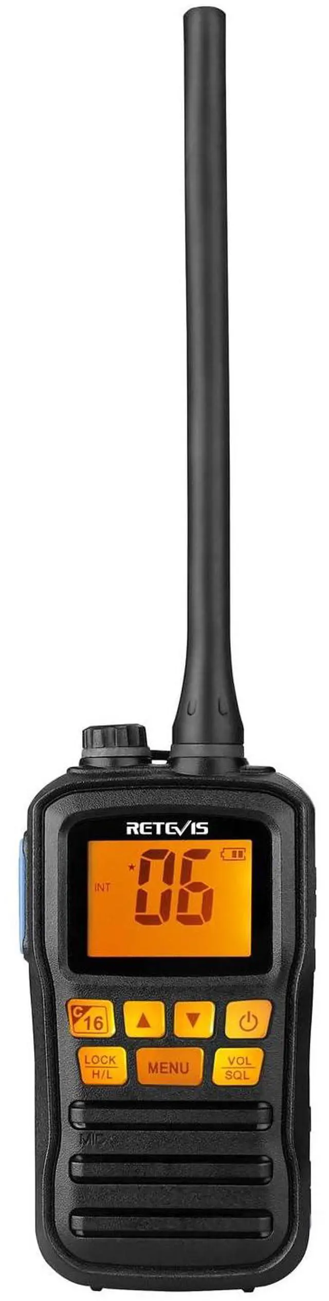Main image of Retevis RM01 Handheld Marine Radio, Floating IP67 Waterproof, Portable Marine Two-Way Radios, NOAA Weather, International Channels, Vibration Drainage, Backlit, Boat Radio for Kayak Fishing(1 Pack)