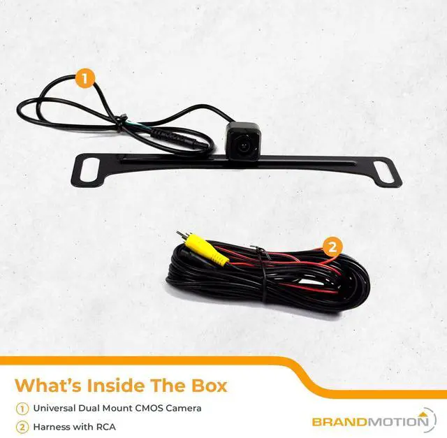 Alt view image 4 of 4 - Brandmotion Universal Dual Mount CMOS Camera 9002-7601 | Seamless Backup Camera Integration Connects to Vehicle Monitor | Heavy-Duty Reverse Rear View Camera | Mounting Options | Sharp Image