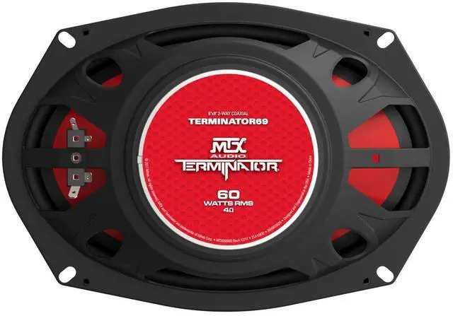 Alt view image 2 of 5 - MTX Terminator69 60 Watt RMS 2 Way Polypropylene Coaxial Car Speakers, Pair