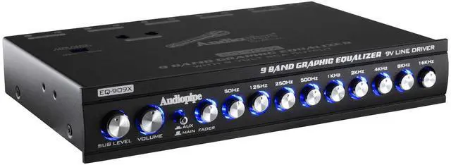 Main image of Audiopipe 9 Band Graphic Equalizer with 9 V LINE Driver (EQ-909X)