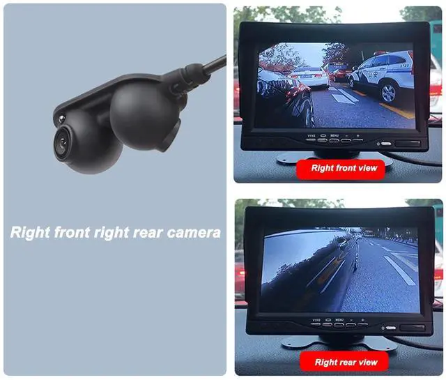 Alt view image 5 of 5 - Blind Spot Mirrors Car Door Side View Blind Spot Camera Night Vision IP68 for Truck RV Van Trailer Emergency Vehicle(Right)