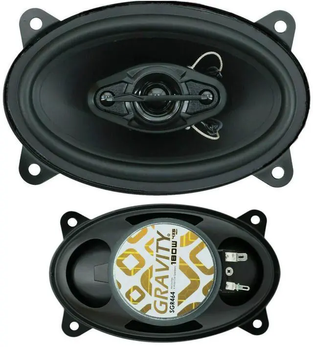 Alt view image 4 of 5 - 4X Gravity SGR464 4x6-Inch 4-Way 180 Watts Peak Power CEA Rated Car Audio Full Range Speakers Made with Alpha Cellulose Cones and Moisture Resistant Rubber Surround -2 Pairs