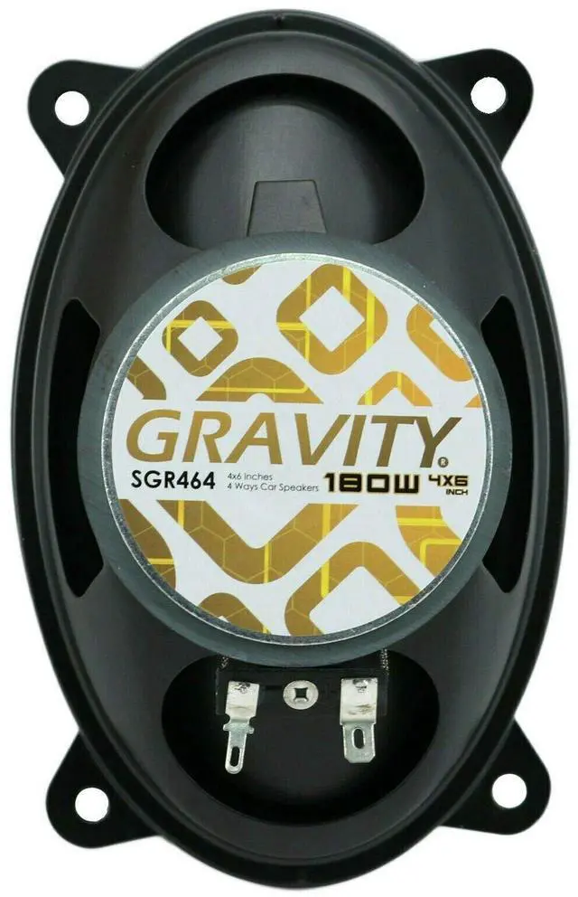 Alt view image 5 of 5 - 4X Gravity SGR464 4x6-Inch 4-Way 180 Watts Peak Power CEA Rated Car Audio Full Range Speakers Made with Alpha Cellulose Cones and Moisture Resistant Rubber Surround -2 Pairs