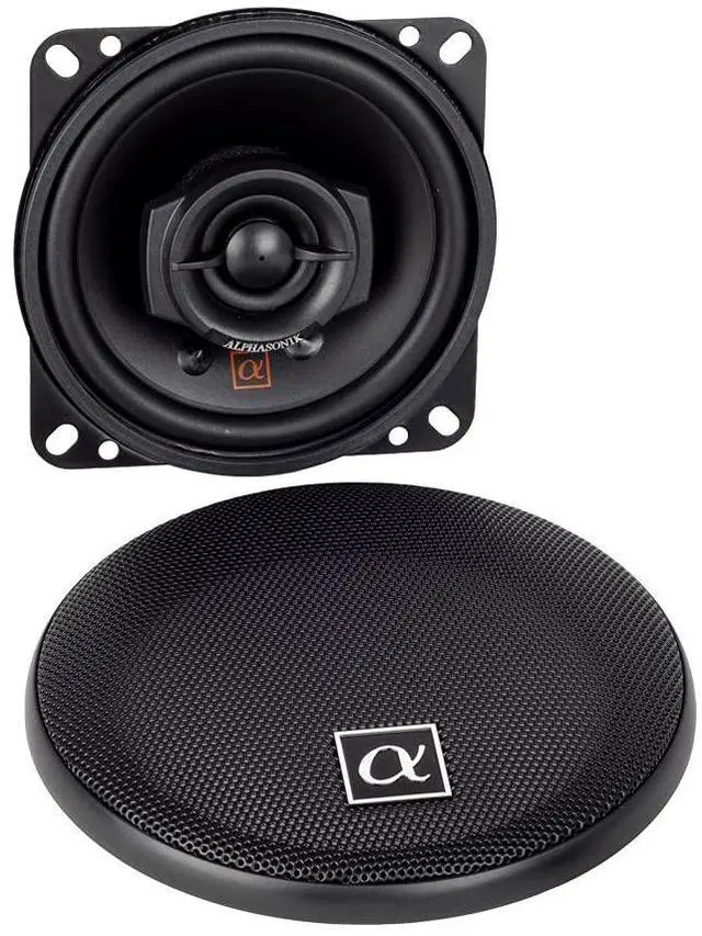 Alt view image 2 of 5 - Alphasonik 1 Pair of NS42 Neuron Series 4" (240 Watts Max for The Pair) 120 Watts Max Per Speaker 2-Way Full-Range Car Audio Speaker with PEI Dome Tweeter Polypropylene Cone Grilles Included