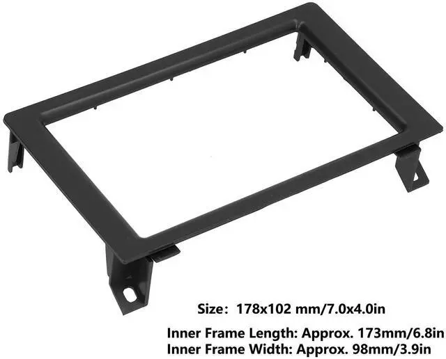 Alt view image 2 of 5 - Qiilu Double DIN Installation Dash Kit, Navigation Fascia Central Control Stereo Radio DVD Panel for 9?3 2007?2010