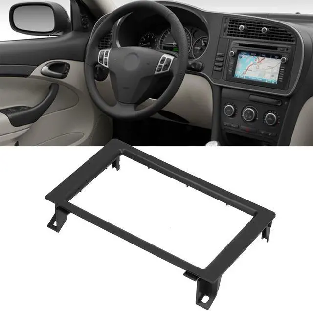 Alt view image 4 of 5 - Qiilu Double DIN Installation Dash Kit, Navigation Fascia Central Control Stereo Radio DVD Panel for 9?3 2007?2010