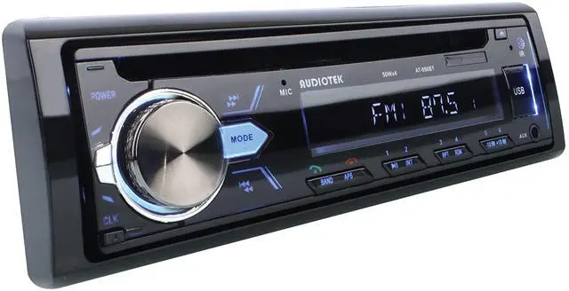 Main image of New Audiotek AT-990BT CD / MP3 Car Audio Receiver Works with USB, SD, Bluetooth, Compatible with MP3/WMA/CD-R/RW/USB/SD/MMC Slots, Sensitive FM Receiver, AUX in Front