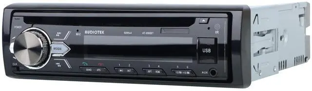 Alt view image 4 of 5 - New Audiotek AT-990BT CD / MP3 Car Audio Receiver Works with USB, SD, Bluetooth, Compatible with MP3/WMA/CD-R/RW/USB/SD/MMC Slots, Sensitive FM Receiver, AUX in Front