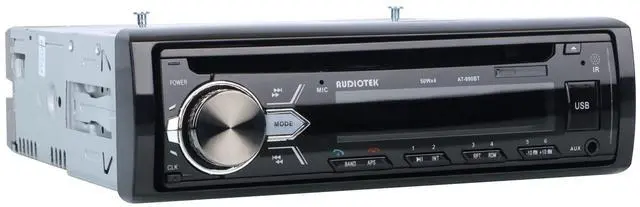Alt view image 5 of 5 - New Audiotek AT-990BT CD / MP3 Car Audio Receiver Works with USB, SD, Bluetooth, Compatible with MP3/WMA/CD-R/RW/USB/SD/MMC Slots, Sensitive FM Receiver, AUX in Front