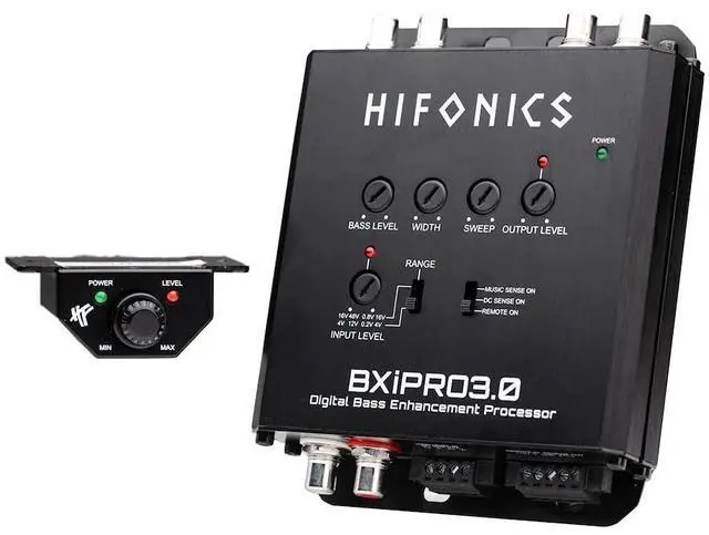 Main image of Hifonics BXiPro3.0 Processor (Black) - Digital Bass Enhancement Processor, Dash Mount Remote Control Included, Compact Design