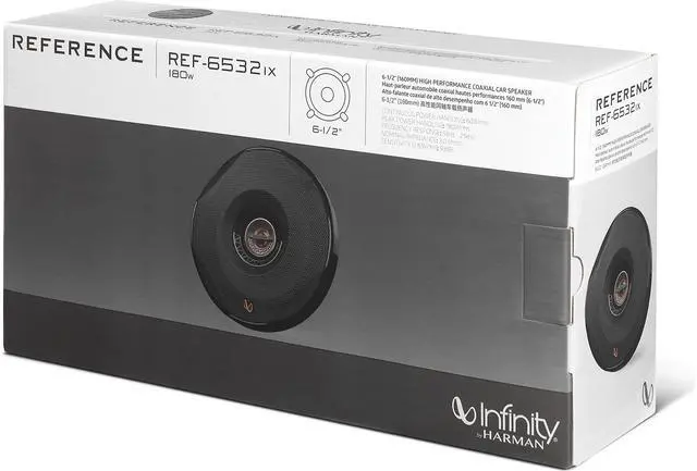 Alt view image 3 of 4 - Infinity REF6522IX 6.5" 180W Reference Series Coaxial Car Speakers With Edge-driven Textile Tweeter, Pair