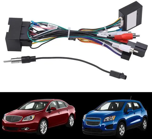 Alt view image 5 of 5 - Qiilu Audio Wiring Harness, Stereo Radio Wiring Harness Connector Adapter with CAN Bus Box 16Pin Replacement for Cruze