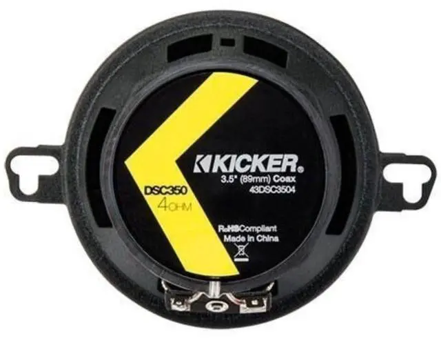 Alt view image 4 of 4 - Kicker DSC350 3.5-Inch (89mm) Coaxial Speakers, 4-Ohm (Pair)