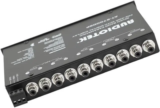 Alt view image 5 of 5 - Audiotek 8700DSP 1/2 Din 7 Band Car Audio Equalizer EQ Front, Rear + Sub Output, Up to 7V RMS of Output, Gold-Plated RCA connectors for Best Audio Output for Car, Boat, RV, RTV, Motorcycle