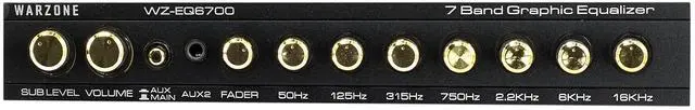 Alt view image 5 of 5 - Warzone EQ6700 1/2 Din 7 Band Car Audio Equalizer EQ w/Front, Rear + Sub Output, Up to 7V RMS of Output, Gold-Plated RCA connectors for Best Audio Output for Car, Boat, RV, RTV, Motorcycle