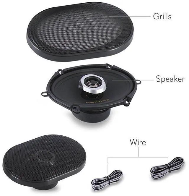 Alt view image 3 of 5 - Lanzar 2-Way Universal Car Stereo Speakers - 200W 5 x 7 / 6 x 8 Universal OEM Quick Replacement Component Speakers Vehicle Door/Side Panel Mount Compatible, Pro Audio Car Speakers DCT5.72 (Pair)