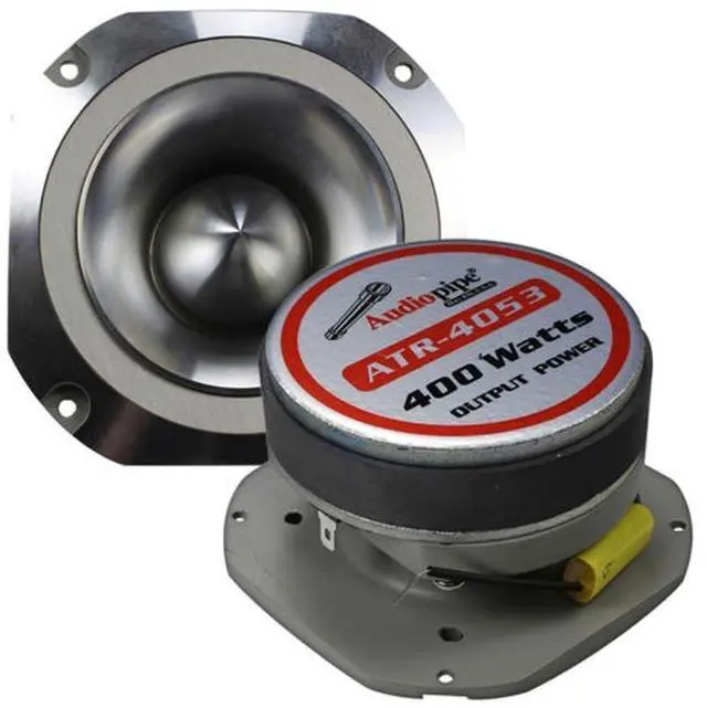 Main image of Audiopipe 1 Pair Super Tweeter 4" 400 Watts Car Stereo Bullet Diamond Chrome ATR-4053