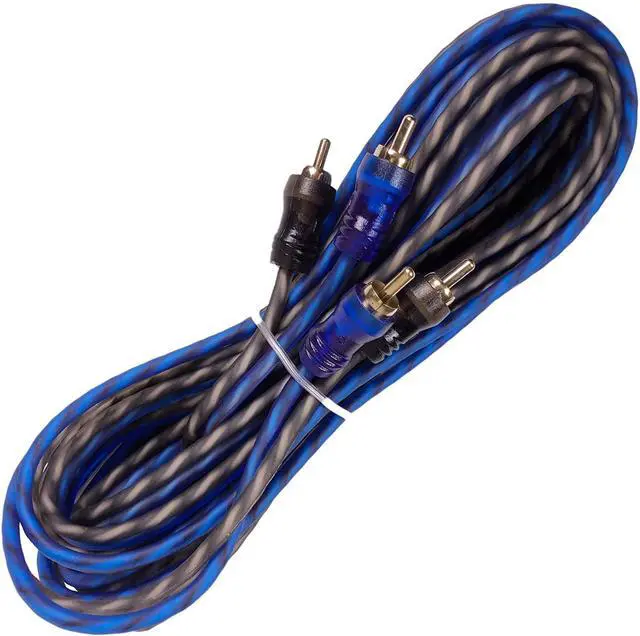 Alt view image 4 of 5 - Gravity 1/0 Gauge Power Amp Kit Up to 6500 Watts Premium Elite Pro Flexible RCA Speakers Wires , 250A + 300A Fuse Included , Complete Blue DIY Hobbyist AWG Amplifier Installation Wiring