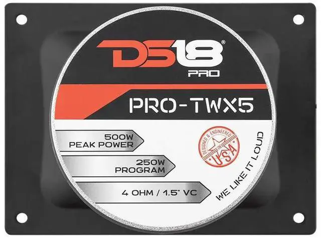 Alt view image 5 of 5 - DS18 PRO-TWX5 Aluminum Super Bullet Tweeter 1.5" VC 500W Max, 250W RMS, 4 Ohms with Built in Crossover Tweeters are The Best in The Pro Audio and Voceteo Market (1 Speaker)