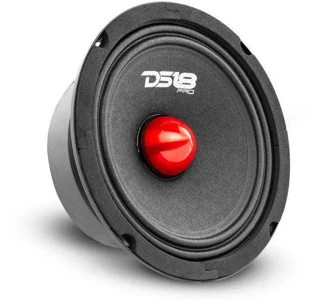 Main image of DS18 PRO-GM8.4B Loudspeaker - 8", Midrange, Red Aluminum Bullet, 580W Max, 4 Ohms,1.5" Kapton VC Premium Quality Audio Door Speakers for Car or Truck Stereo Sound System (1 Speaker)