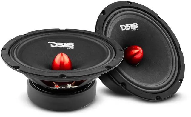 Alt view image 5 of 5 - DS18 PRO-GM8.4B Loudspeaker - 8", Midrange, Red Aluminum Bullet, 580W Max, 4 Ohms,1.5" Kapton VC Premium Quality Audio Door Speakers for Car or Truck Stereo Sound System (1 Speaker)