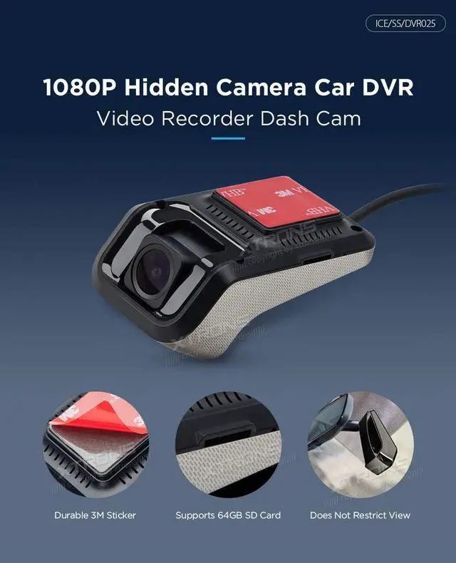 Alt view image 2 of 5 - XTRONS Full HD 1080P Car DVR Road Video Recorder Dash Camera Car Driving Recorder with 140° Wide Angle, Loop Recording
