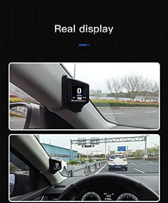 Alt view image 2 of 5 - Head Up Display for Car, iKiKin Car HUD Display OBD2 GPS Dual System, GPS for All Vehicles